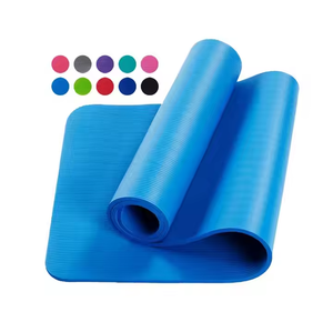 Venta al por mayor Maifarer 10mm de espesor NBR alta densidad Yoga Mat 183x61cm personalizado impreso antideslizante plegable impermeable con correa de transporte - Product Image 5
