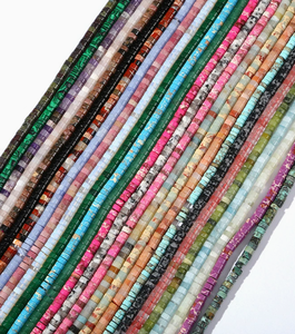 2 * 4 mm lose Steinperlen-Abstandshalter, Amethyst-Achat-Naturstein-Rondelle-Abstandshalter, lose Halbfabrikate für DIY-Schmuckzubehör - Product Image 5