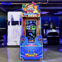 Fabrieksgroothandel Super Disc Throwing Arcade Machine met muntinworp, metalen constructie, Spaans en Engels