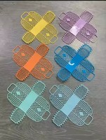 Panier de Pâques en gros pour filles, grand panier de plage rétro en PVC, portable, pour les vacances d'été 2023