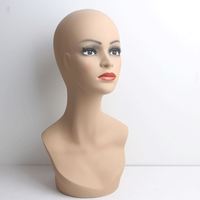 Tête de mannequin en caoutchouc pour la formation pratique, maquillage du visage, cils, cosmétologie