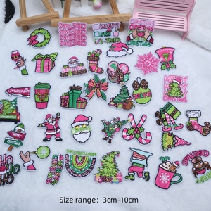 Atacado de 36 Peças de <span class=keywords><strong>Patches</strong></span> de Natal Bordados para Roupas, Chapéus e Decorações da Série Bastão de Caminhada para Idosos - Product Image 6