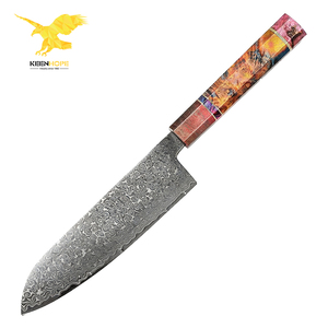 Juego de Cuchillos de Cocina Profesionales KEENHOPE de 11 Piezas, Acero Damasco Japonés, Núcleo VG10, Mango Octagonal de Madera de Arce Estabilizada - Product Image 5