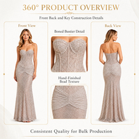 Robe de soirée haut de gamme pour femme, entièrement ornée de paillettes, coupe sirène, longueur ras du sol, pour importateurs de boutiques et acheteurs OEM/ODM