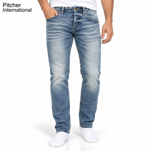 OEM <b>Mens</b> Straight Jeans Midweight Cotton Denim Wholesale Jeans Manufacturer for US <b>Mens</b> Jeans Brands Low MOQ - Product Image 1