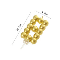 Bougies d'anniversaire en forme de chiffres dorés de 0 à 9 pour la décoration de gâteaux, les fêtes d'anniversaire et les célébrations d'anniversaire