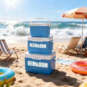 6L/13L/22L Multiple Capacity Options Insulated Cooler Box Portable Picnic Ice Box Cooler <b>Set</b> for Camping & Beach Day - Product Image 1