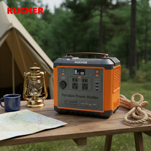 Estación Solar KUCHER de 1000W, Batería LiFePO4 de Gran Capacidad <span class=keywords><strong>716WH</strong></span>, Enchufe Estadounidense, Cargador para Auto, Linterna, Onda Sinusoidal Pura, Controlador MPPT, para Exteriores - Product Image 1