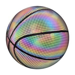 Aolan Custom Fluorescent Basketball Hygroscopic &amp; <strong>Reflective</strong> Outdoor Use Luminescent PU Fluorescent <strong>Ball</strong> - Product Image 2