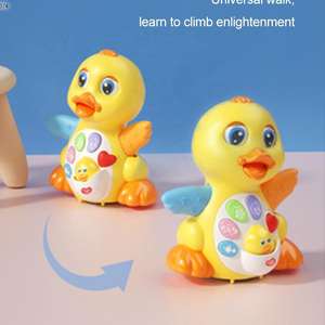 Jouets sonores de canard en plastique balançoire éducative <span class=keywords><strong>pour</strong></span> bébé jouet de canard jaune <span class=keywords><strong>avec</strong></span> musique - Product Image 3
