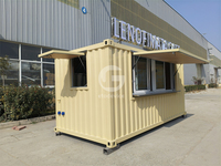 Cuisine extérieure préfabriquée en conteneur maritime, bar multifonctionnel pour les entreprises de restauration de rue