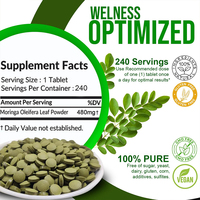 Marques privées, comprimés de Moringa 100%, produits minceur, complément alimentaire à base de plantes, extrait de feuilles de Moringa, comprimés de Moringa