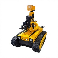 Robot de lutte contre l'incendie télécommandé RXR-M80D-13KT, collecteur de gaz, moniteur d'incendie, extincteur automatique, pulvérisation d'eau 80L/S, portée 80M