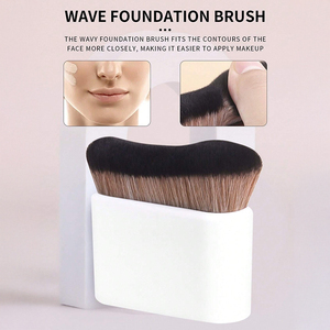 Self Tanning Kabuki Foundation Brush Flat Body Makeup Brushes <strong>Applicator</strong> For Liquid Foundation Concealer Cream Bronzer - Product Image 4