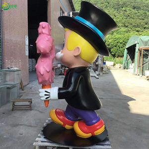 Декоративная статуэтка в стиле поп-арт: индивидуальный мультяшный джентльмен из смолы и стеклопластика для галерей, модных интерьеров и домашнего декора - Product Image 6