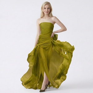 Robe longue d'été PEEQI C25DS035 pour femme, sans manches, dos nu, à découpes, style bandage, décontractée, élégante, pour soirée ou bal - Product Image 3