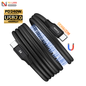 Câble de charge et de données USB2.0 USB C Alufer magnétique 3A tressé noir de type C pour <span class=keywords><strong>iPhone</strong></span> et imprimante, vente en gros UNIEAN - Product Image 1
