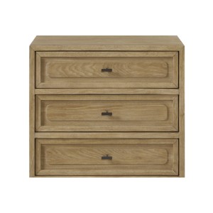 3 <b>Drawer</b> Nightstand Cashew Wood Finish <b>Storage</b> Cabinet Bedroom Furniture - Product Image 4