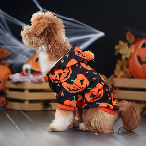 2025 Halloween nueva ropa para mascotas trajes fiesta de Halloween suministros perro gato calabaza Sudadera con capucha - Product Image 1