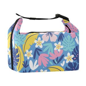 Hawaii Neutral Ocean Cartoon Print Durable Polyester Insulated Lunch Bag Cooler Bag for Picnic BBQ Food Takeout Delivery - Product Image 2