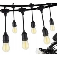 Guirlande lumineuse extérieure IP65 étanche en cristal E27, lanterne rotative S14, jardin, Noël, Halloween, LED, ambiance, camping, CE