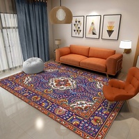 Kristallvelours Persischer Teppich Böhmischer Ethnisch Bedruckter Teppich Weicher Wohnzimmer-Schlafzimmer-Bodenteppich Heimdekoration