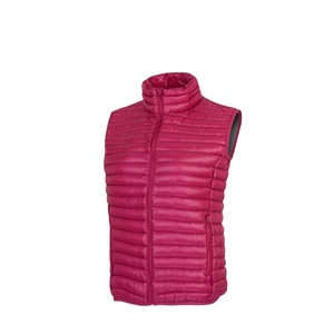 Señoras fucsia suave grueso sin mangas repelente al agua invierno pato abajo chaleco Chaqueta ligera para mujer - Product Image 2
