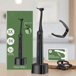 خيط أسنان كهربائي ذكي احترافي مع بطارية قابلة للشحن و5 سرعات تنظيف للعناية الكاملة بالفم - Product Image 1