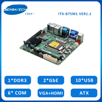 ITX-B75M1 carte mère d'ordinateur LGA1155 carte mère Mini Itx avec 2 LAN,10 USB,6 COM(RS485/422)