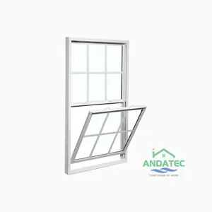 Stile coloniale americano singolo/doppio appeso finestra griglie di vetro intelligente in vinile finestra