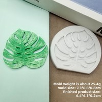 Moule en silicone 3D motif feuille de tortue et feuille de bambou, pour décoration de gâteaux et bonbons, résistant aux hautes températures