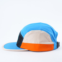 Gorras Deportivas Personalizadas de Nailon Coloridas de 5 Paneles con Cierre a Presión para Camping y Running con Parche de Etiqueta Tejida