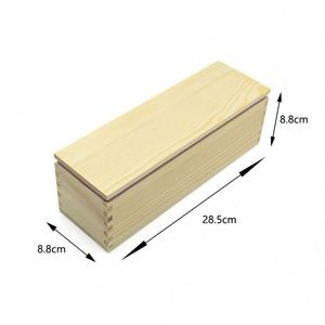 Wholesale Large Rectangle Silicone Making Soap Loaf Handmade Mold 1200ml Silicone Wood Soap Mold With Wooden <b>Box</b> and Lid - Product Image 2