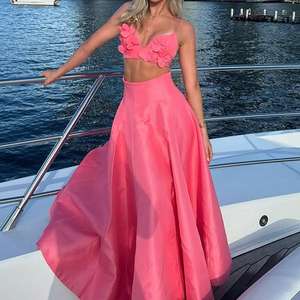 3D Flower Sheath Large Swing <b>Skirt</b> Beach Vacation Women's Casual 2 Piece Set Fashion - Product Image 3