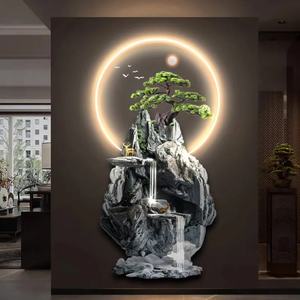 Nouvelle Tendance Décoration Murale Luxe Chambre Peinture UV Paysage Moderne Luxe Peinture en Porcelaine Cristalline Peinture Décorative Lumineuse LED - Product Image 3