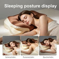Oreiller de voyage en mousse à mémoire de forme hypoallergénique personnalisé avec design tricoté pour dormir, voyager, allaitement et usage hôtelier