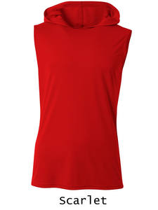 Adult "<b>Sleeveless</b> Terrorize" Performance Cotton Hoodie Custom Printing Embroidered LOGO Hoodie - Product Image 4