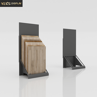 Présentoir vertical en métal pour échantillons de parquet sur mesure, idéal pour les magasins et salles d'exposition de carrelage