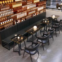 Chaise de bar moderne Ensemble de meubles pour discothèque Mobilier commercial Chaise de restaurant Table et chaise de salle à manger de style industriel