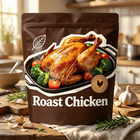 Sacs personnalisés en aluminium kraft refermables pour poulet rôti, dinde et canard, résistants à la graisse et de qualité alimentaire