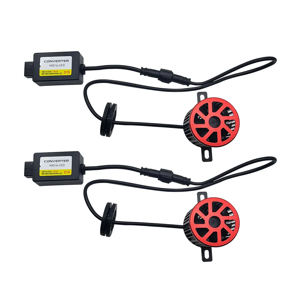 TAOCHIS-decodificador de resistencia LED para coche, lámpara con cancelación de interferencias, con ventilador de refrigeración, Canbus, 9-36V, D1S