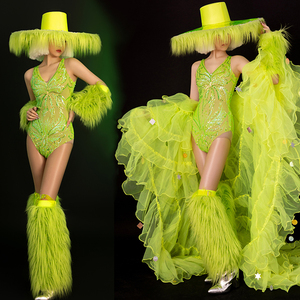 Disfraz de <span class=keywords><strong>Grinch</strong></span> Navideño para Cosplay, <span class=keywords><strong>Traje</strong></span> de Monstruo Peludo con Falda para Representaciones Escénicas, Disfraz de Halloween - Product Image 4