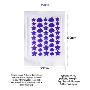 LUMIFLORA Patchs Hydrocolloï<span class=keywords><strong>des</strong></span> en PE en Forme d'Étoile pour l'Acné, Couvrance Légère, Utilisation Jour/Nuit, Réparation Apaisante, Tous Types de Peau - Product Image 4