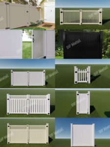 Df giá thấp và chất lượng cao ngoài trời nhựa PVC sự riêng tư hàng rào Bìa sự riêng tư Màn Hình Vinyl hàng rào - Product Image 2