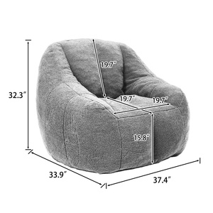 Fauteuils poufs modernes en mousse à mémoire de forme, rembourrés <span class=keywords><strong>et</strong></span> confortables, avec garnissage moelleux, pour salon - Product Image 5