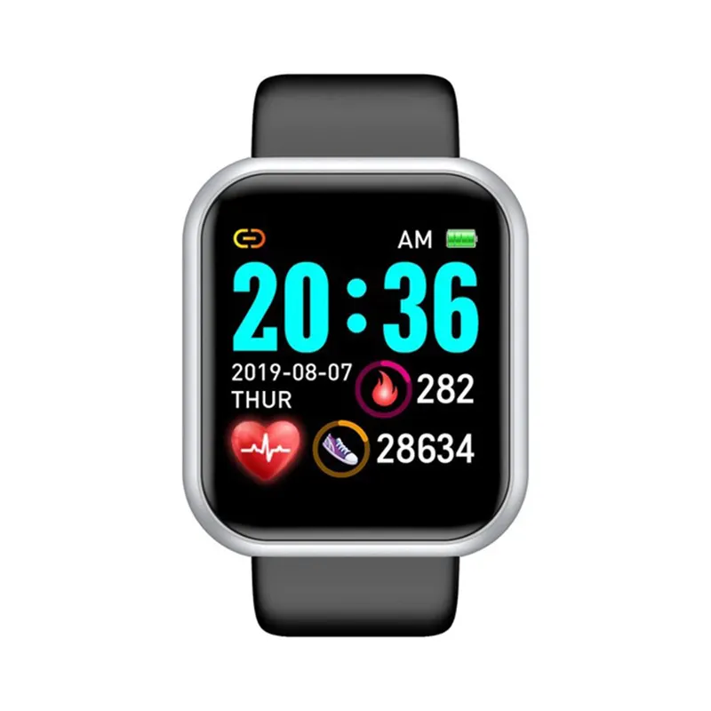 New Y68 D20 Smart Watch Men Women Blood Pressure Fitness Trackers Bracelet Smart Clock Waterproof D20 Y68 Smartwatch Android IOS