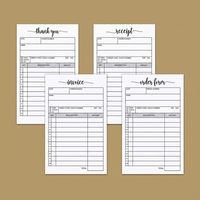 Carnets de reçus autocopiants NCR, papier autocopiant personnalisé, reçus 2/3/4 plis avec reliure en bande.