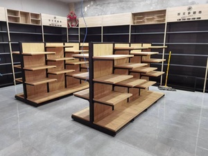 Cửa hàng bán lẻ kệ chất lượng cao nặng thép cán nguội tường gỗ Gondola Kệ & kệ siêu thị - Product Image 2