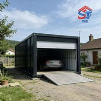 Chambres préfabriquées en conteneurs Maisons modulaires pour garages Porte enroulable