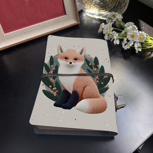 Kit de integración de cuaderno hecho a mano A6, regalo para nuevos empleados, ideal para notas de políticas y expectativas de roles con Fox Leaves B - Product Image 3